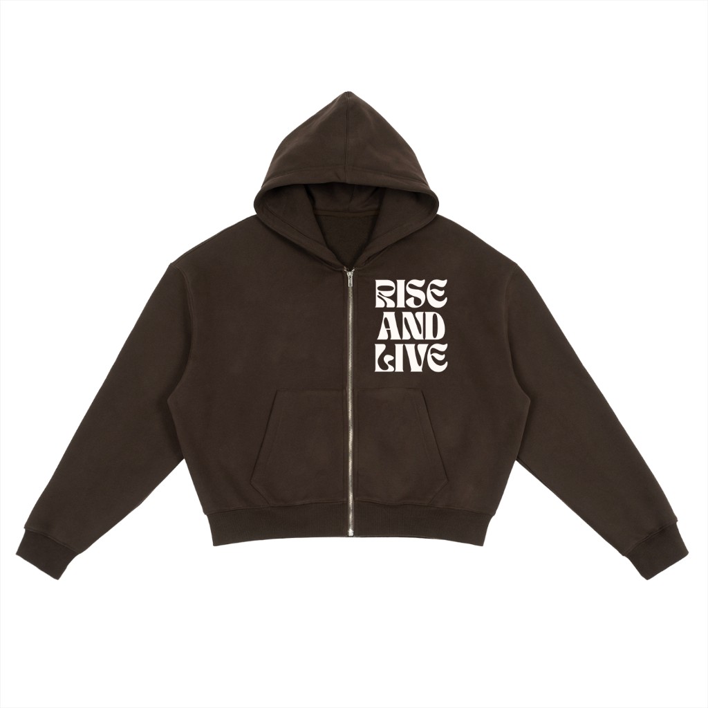 Rise and Live Zip-Up Hoodie — God-Breathed Church Rise and Live merch